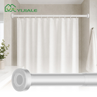 YIJIALE Barra de tensión de acero al carbono con recubrimiento E-Coat de 25 mm (55.12-102.4 pulgadas) para ducha, de alta resistencia, sin herramientas, para baño, 30K SQM, para exportación