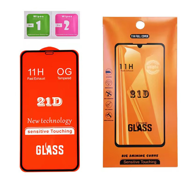 21D Screen Protector for iphone 16 15 14 13 12 11 Pro Max Tempered Glass for Samsung S24 for Infinix Note 7 Protective Glass