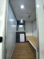 Remorque mobile de couchage de qualité commerciale sur mesure avec 6 lits, climatisation intégrée au toit et chambre extérieure