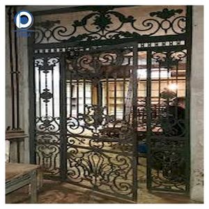 <span class=keywords><strong>Portail</strong></span> <span class=keywords><strong>en</strong></span> <span class=keywords><strong>fer</strong></span> forgé géométrique Art Déco avec verre biseauté - Design <span class=keywords><strong>moderne</strong></span> durable et élégant - Product Image 6