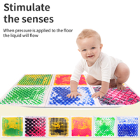 Dalles sensorielles liquides en PVC et ABS, tapis sensoriels colorés adaptés aux enfants autistes, pour une utilisation éducative en classe, amélioration des compétences manuelles