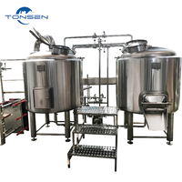 Système complet de brasserie sanitaire avec cuve de mouture et de décantation soudée et raccords