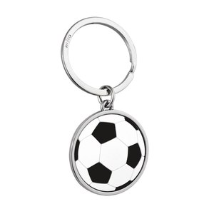 Porte-clés personnalisable en cuir et PVC souple pour entreprise, porte-clés en forme de ballon de football - Product Image 1