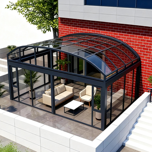 Terraza acristalada <span class=keywords><strong>de</strong></span> aluminio para las cuatro estaciones, porche cerrado, invernadero, terraza móvil grande para jardines y casas - Product Image 5