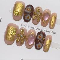 Ongles press-on faits main de haute qualité pour femmes, lot de 10 pièces avec design unique, beauté des ongles