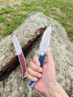 Couteau de poche pliant 2025 DIY OEM D2 Blade Titanium Handle 227cm pour la chasse, le camping, la survie tactique et les situations d'urgence