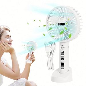 Ventilateur portable USB 2025, mini ventilateur rechargeable, petit ventilateur de bureau pour étudiants, cadeau avec logo personnalisé - Product Image 1