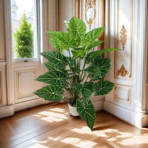 Nhân Tạo <span class=keywords><strong>Taro</strong></span> Lá Nhân Tạo <span class=keywords><strong>Taro</strong></span> Chi Nhánh Cây Cảnh Nhựa Chậu Cây Cho Nhà Tường Đảng Đám Cưới Vòm Phòng Trang Trí Nội Thất - Product Image 3