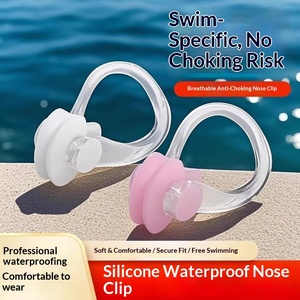 Clip nasal en silicone pour la natation et la plongée, pour adultes et enfants, anti-étouffement, antidérapant, équipement <span class=keywords><strong>de</strong></span> sports nautiques, emballé - Product Image 1