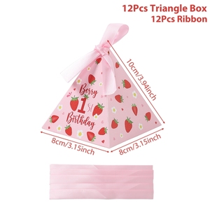 12 pezzi scatola di caramelle di compleanno per la prima festa del bambino scatola regalo di compleanno per ragazza bellissima scatola regalo di compleanno rosa - Product Image 6