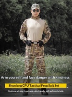 Ensemble de tenue d'entraînement AESO Camouflage Frog-Style unisexe en polyester, respirant et à séchage rapide, chemise et pantalon tactiques, équipement de fitness en plein air