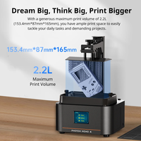 Imprimante 3D Photon Mono 4 LCD UV à résine, haute vitesse, USB, automatique, nouvelle, écran haute définition 7 pouces 10K, PLA, taille d'impression 153*87*165mm