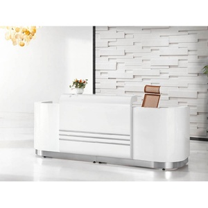 Mostrador de Recepción Moderno con Logotipo Personalizado, LED, Acrílico con Diseño de Diamante, para Hotel, Clínica Dental - Product Image 1