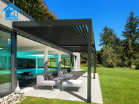 Pergola moderne Sweet Home pour jardin extérieur en aluminium avec lames orientables 3m X 4m X 3m Toit à lames orientables Gazebo & Pavillon