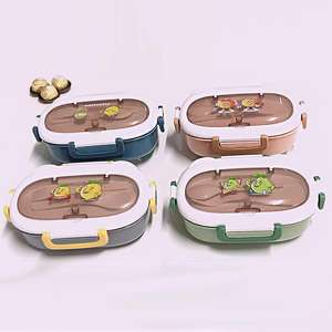 Lunchbox 2 Roosters Studentenkantoormedewerker Magnetron Bento <span class=keywords><strong>Box</strong></span> Buiten Picknick Fruit Voedselcontainer - Product Image 1