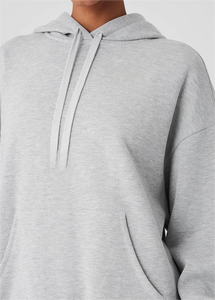 Logo personnalisé 320 GSM unisexe séchage rapide pulls à capuche décontractés 65% coton + 35% poly vierge sweats à capuche surdimensionnés - Product Image 6