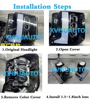 CQL 1.5 pouces matrice Bi LED lentille projecteur lentille phare cadre adaptateur support pour 21-23 Hyundai Palisade