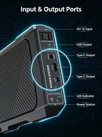 Centrale Électrique Portable 100W MPPT LiFePO4 à Onde Sinusoïdale Pure, Générateur Solaire de Secours, Stockage d'Énergie, Lampe Torche LED, Alimentation CA Solaire