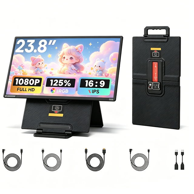 Wholesale Bulk Order 23.8" Portable Monitor 1080P 100Hz HDR Second Screen USB-C Gaming Monitor Display for Laptop MacBook/PC