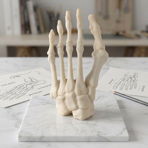 Modello in schiuma solida di osso dell'alluce valgo e anteriore del piede, esemplare di scheletro del piede deformato per impianto chirurgico di deformità del piede ortopedico - Product Image 4