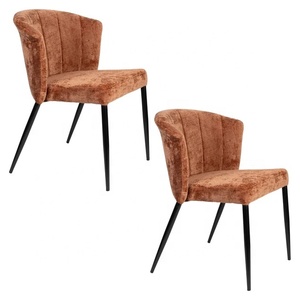<span class=keywords><strong>Chaise</strong></span> <span class=keywords><strong>de</strong></span> salle à manger empilable en velours capitonné au design minimaliste contemporain pour la maison, le salon et l'hôtel - Product Image 1