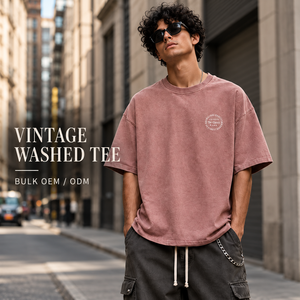 Produttore di T-Shirt Tinte in Massa, 100% Cotone Pesante, Oversize, OEM ODM Etichetta Privata per Brand di Streetwear - Product Image 1