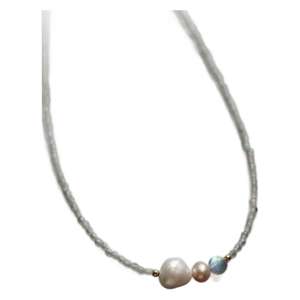 Collar de Clavícula Versátil y Sencillo con Perlas Naturales de Agua Dulce, Cristal de Piedra Lunar y Estrellas, Collares en Capas de Moda - Product Image 5