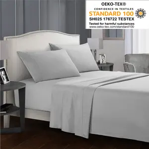 Draps de lit transfrontaliers pour le commerce extérieur, draps-housses, couleur unie, imprimés, <span class=keywords><strong>70</strong></span> g/m², ensemble de quatre pièces en polyester - Product Image 2