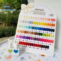 Kit de vernis à ongles en gel écologique non toxique de 58 couleurs, 15 ml, avec des couleurs en forme de cœur et de macaron, pour salon de manucure