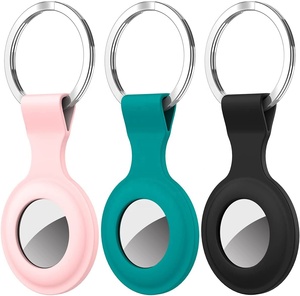 Funda <span class=keywords><strong>Airtag</strong></span> de silicona antiarañazos para llavero de niño, Funda personalizada, accesorio para billetera, gato, mascota, bucle - Product Image 6