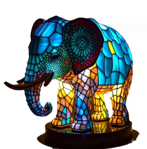 Lampe de nuit LED en verre coloré en forme d'animal, vente en gros, lampe en verre coloré en forme d'animal moderne pour salon et chambre à coucher - Product Image 1