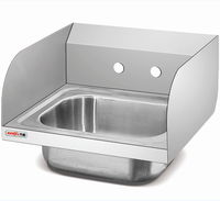 Évier mural commercial en acier inoxydable pour cuisine, lavabo public à économie d'eau pour hôtels et restaurants