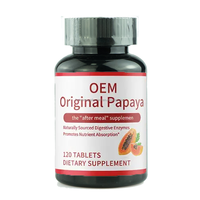 Comprimés d'extrait d'enzymes de papaye vegan naturel Compléments alimentaires Comprimés à croquer d'enzymes de papaye