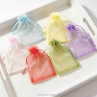 Sacs en maille transparente personnalisés avec logo, écologiques, durables, en polyester, imprimés par transfert thermique, pour emballage de bijoux et cadeaux, vente en gros