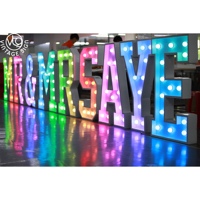 Lampes LED 3D sur pied en acrylique, lettres lumineuses de 4 pieds, lettres de marquee de 3 pieds