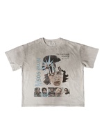 T-shirt à manches courtes Penpace Garment 100% coton, effet délavé, imprimé avec un motif, coupe ample et décontractée, style vintage