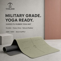 Tapete de Yoga de PU con Diseño UV Yugaland, Antideslizante, con Base de Goma, Personalizable, Venta al Por Mayor