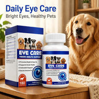 Suplemen Vitamin Antioksidan Perawatan Mata dengan Minyak Hati Ikan & Vitamin C 180 Tablet Rasa Daging Sapi Tinggi Protein untuk Anjing