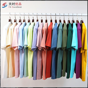 เสื้อยืดคอกลมแขนสั้นผ้าฝ้าย 230 กรัม ขายส่ง คุณภาพสูง แฟชั่น รับสกรีนโลโก้ ผ้าฝ้าย 100% ดีไซน์เรียบง่าย ทรงโอเวอร์ไซส์ - Product Image 2
