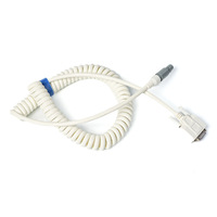 Câble de harnais pour équipement médical, câble à ressort 9 broches DB9 série vers connecteur Lemo Push-Pull pour instruments de diagnostic par ultrasons