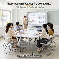Table pliable en plastique résistante aux intempéries, portable, pour jardin, fête, camping, pique-nique