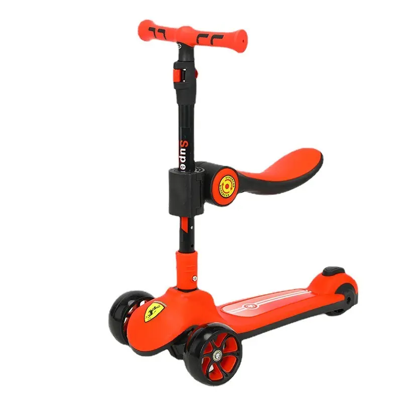Precio al por mayor especificaciones China paseo en juguetes vehículo chico truco scooter para caminar entrenamiento patinete eléctrico para niños