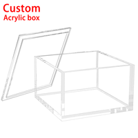 Boîte à cartes de mariage de Luxe transparente, personnalisée, boîte à monnaie, étui en acrylique, présentoir, couvercle, offre spéciale