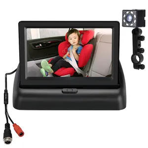 baby car seat monitor 4.3inch fold desktop display baby car mirror monitor
