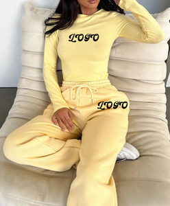 Ensembles 2 Pièces pour Femmes 2025 – Vêtements en Gros pour Femmes – Ensemble Personnalisé Haut et Pantalon pour Dames - Product Image 1