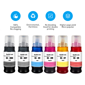 INK-POWER GI 53 GI53 GI-53 Encre de recharge à base d'eau de bouteille en vrac Compatible couleur Premium pour imprimante Canon <span class=keywords><strong>PIXMA</strong></span> G550 <span class=keywords><strong>G650</strong></span> - Product Image 3