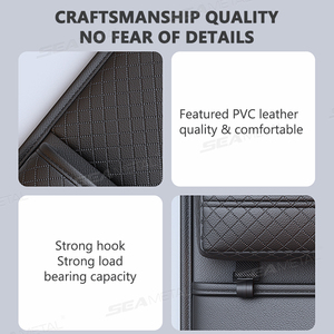 Organisateur de siège arrière de voiture haute capacité avec protection universelle anti-coup de pied en cuir PVC pour véhicules - Product Image 5