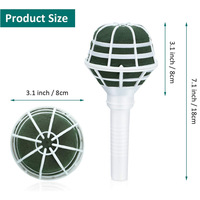 JYJT003 Support de bouquet sphérique facile à utiliser, poignée antidérapante, plastique alimentaire, écologique, incassable, cage en mousse florale pour mariage