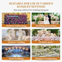 DKB Meilleures ventes : Chemin de fleurs artificielles en soie blanche (roses, delphiniums, orchidées) écologiques pour allée de mariage, remise de diplôme, Pâques