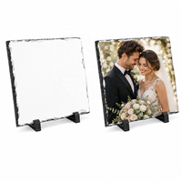 Cadre photo religieux en ardoise de 10x10 cm pour sublimation, avec ange, plaque photo personnalisée peinte, décoration d'intérieur, cadeaux
